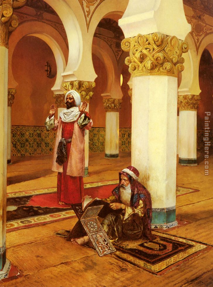 Evening Prayer painting - Rudolf Ernst Evening Prayer art painting